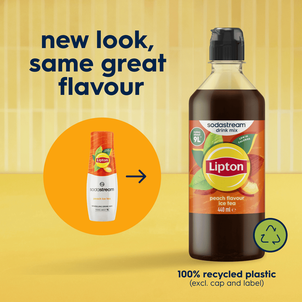 Sodastream Lipton Ice Tea Peach 6 Pack Syrup Drink Mix 440ml