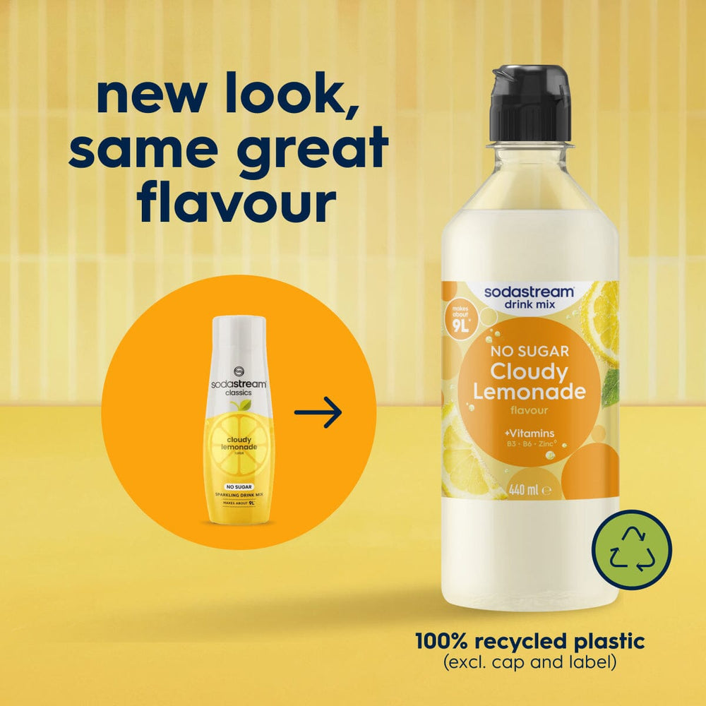 Sodastream Classics Cloudy Lemonade Sugar Free Syrup Drink Mix 440ml