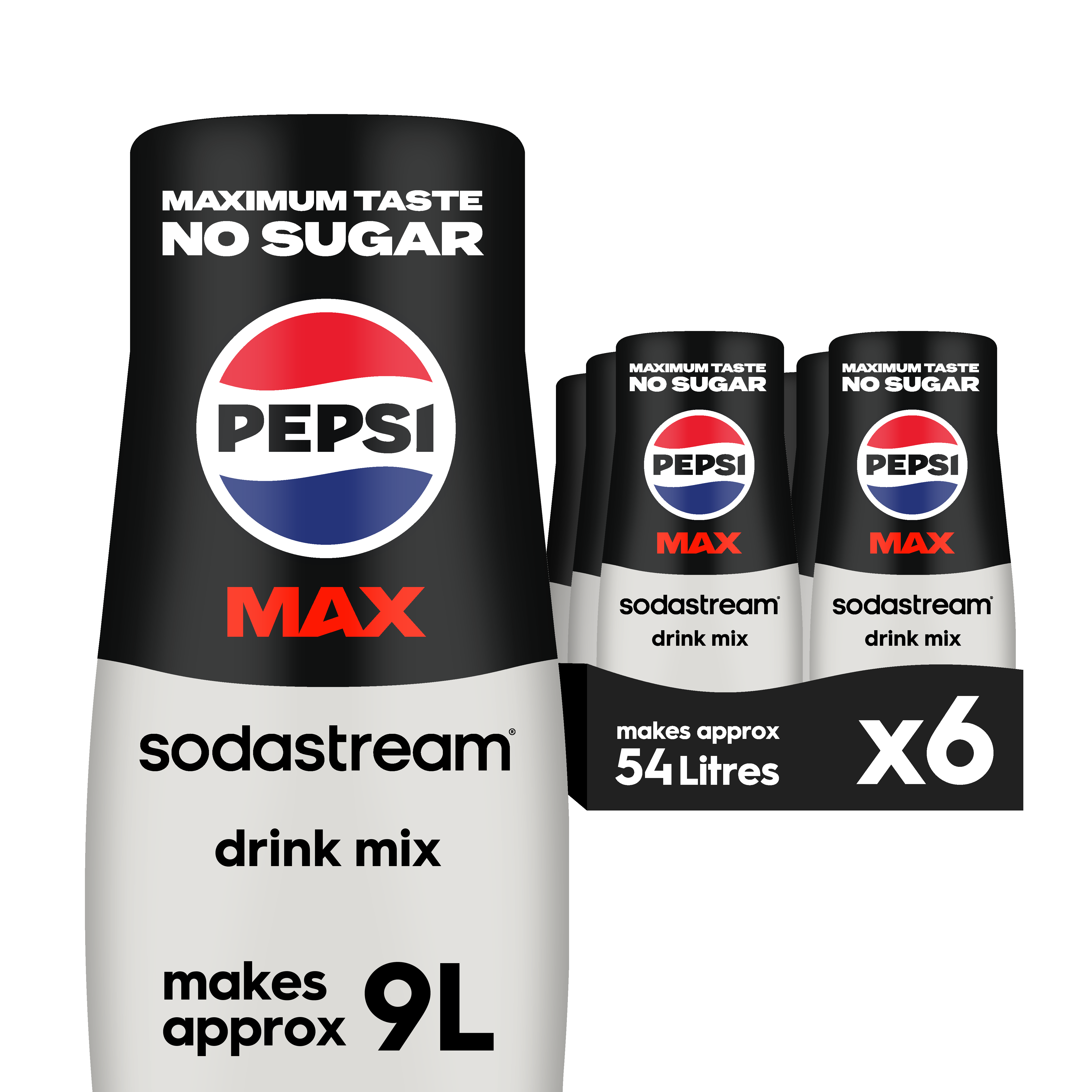 SodaStream Pepsi Max Syrup Drink Mix 6 x 440ml Multipack Syrup sodastream
