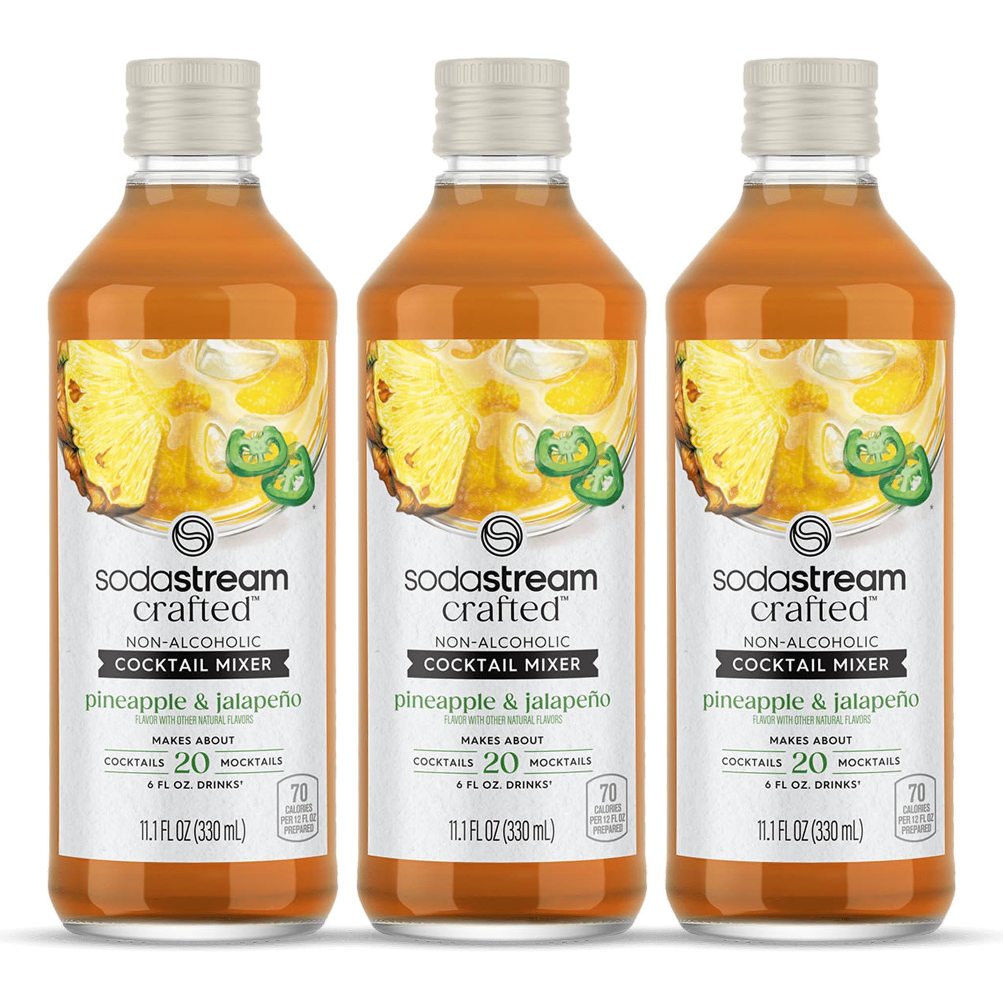 Pineapple & Jalapeno Cocktail Mixer - 330ml 3-Pack sodastream