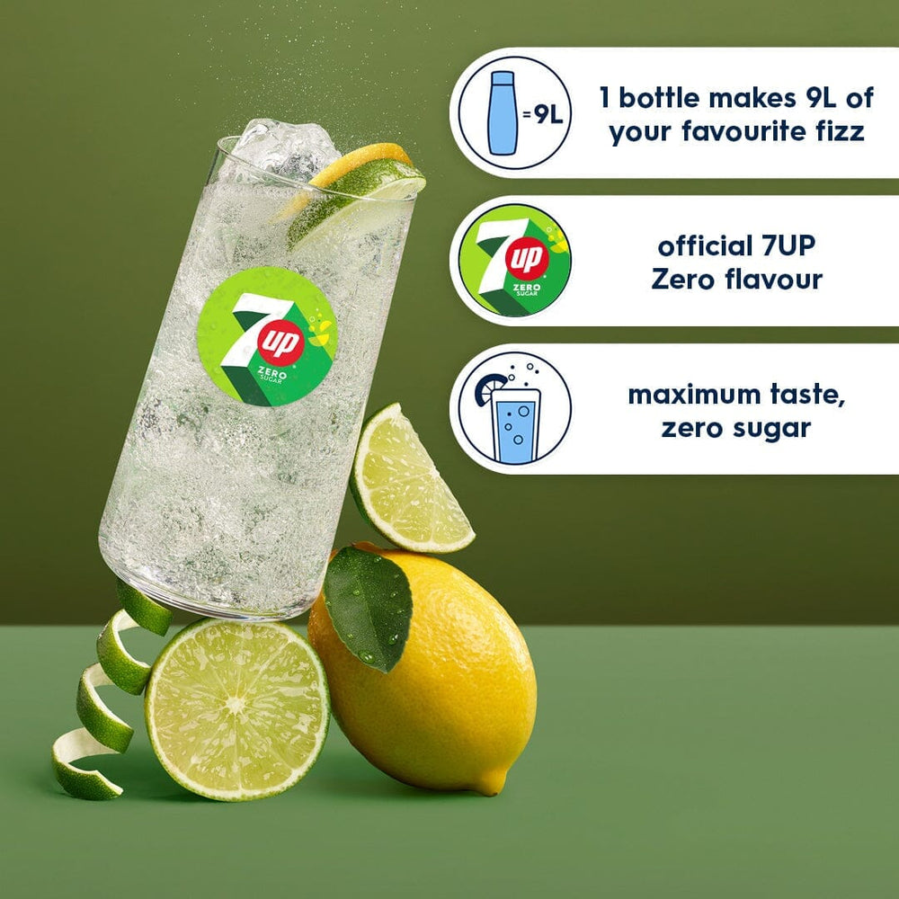 Sodastream 7UP® Zero Sugar Syrup Drink Mix 6 Pack 440ml