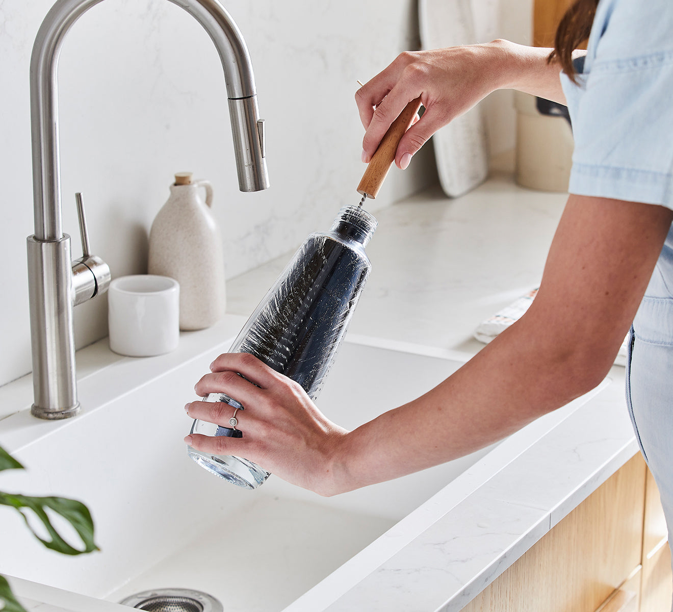 Sodastream Wooden Handle Bottle Brush
