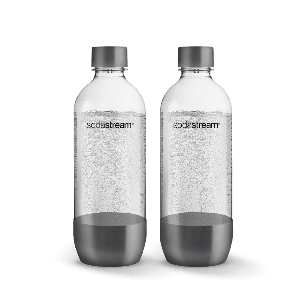 1 L Twinpack Grey Bottles (fits all except Duo and Crystal) sodastream