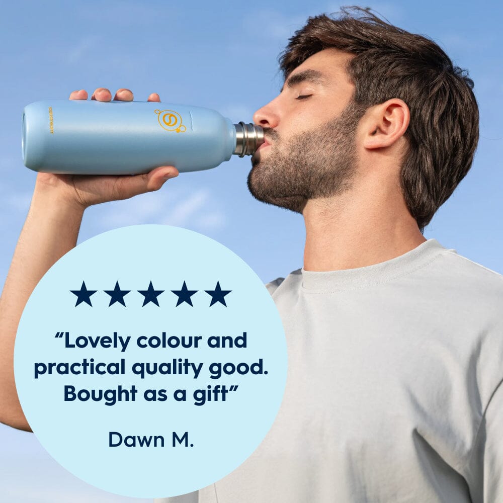 Sodastream Fizz & Go® Insulated Stainless Steel Sparkling Water Bottle Twin Pack Ice & Lemon Zest 2 x 0.9L – 4