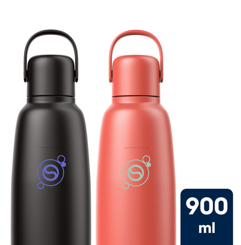 Fizz & Go® Insulated Stainless Steel Sparkling Water Bottle Twin Pack & Papaya 2 x
