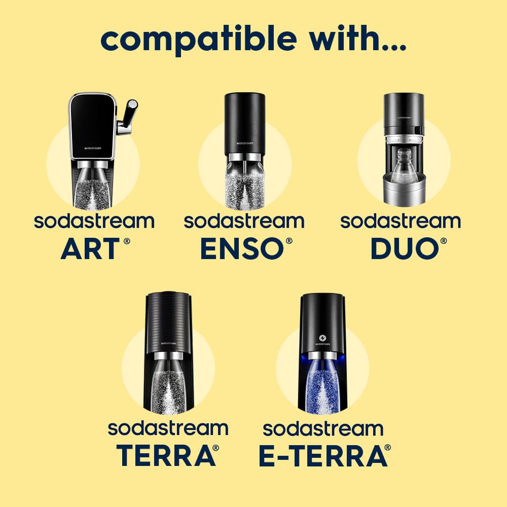 Sodastream Fizz & Go® Insulated Stainless Steel Sparkling Water Bottle Lemon Zest 0.9L