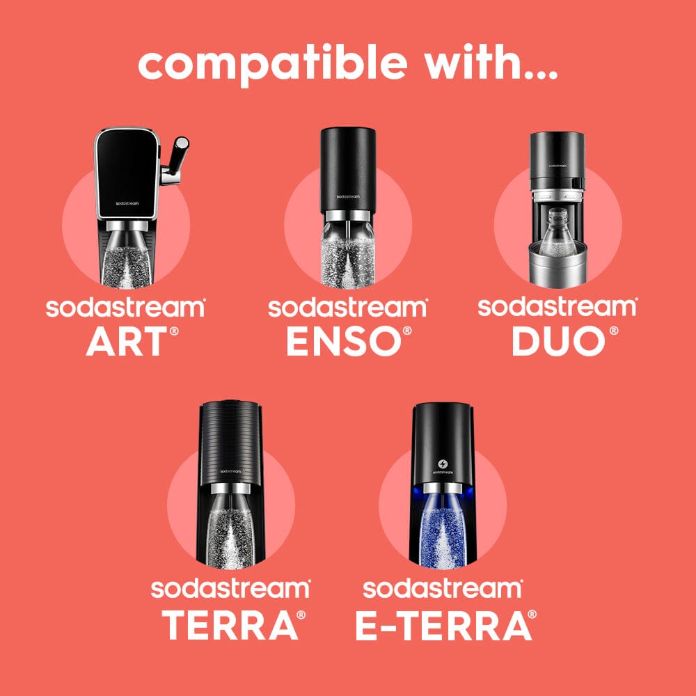 Sodastream Fizz & Go® Insulated Stainless Steel Sparkling Water Bottle Papaya 0.9L