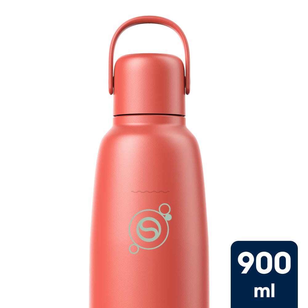 Sodastream Fizz & Go® Insulated Stainless Steel Sparkling Water Bottle Papaya 0.9L