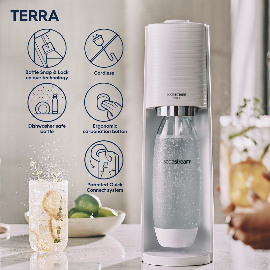 SodaStream Terra Quick Connect Sparkling Water Maker – SodaStream UK