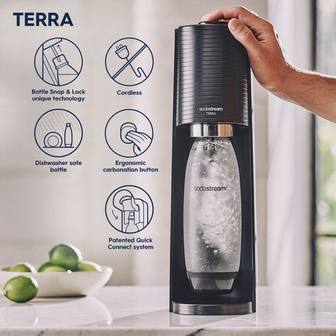 SodaStream Terra Quick Connect Sparkling Water Maker – SodaStream UK