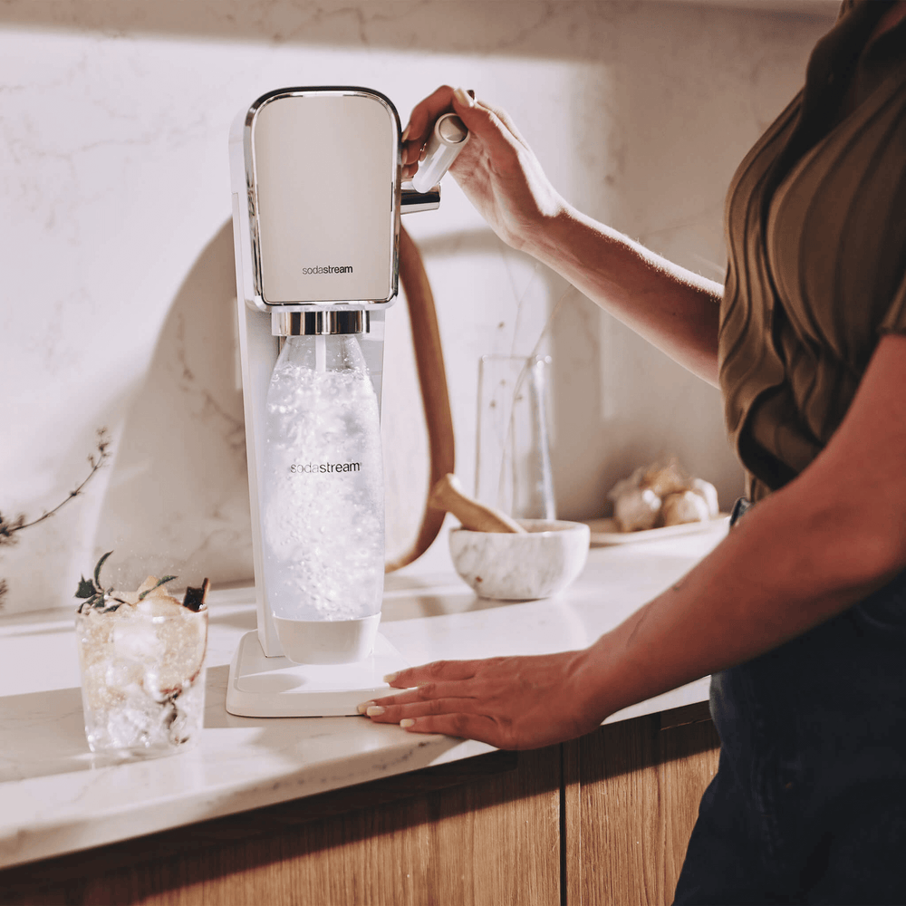 sodastream art white sparkling water machine