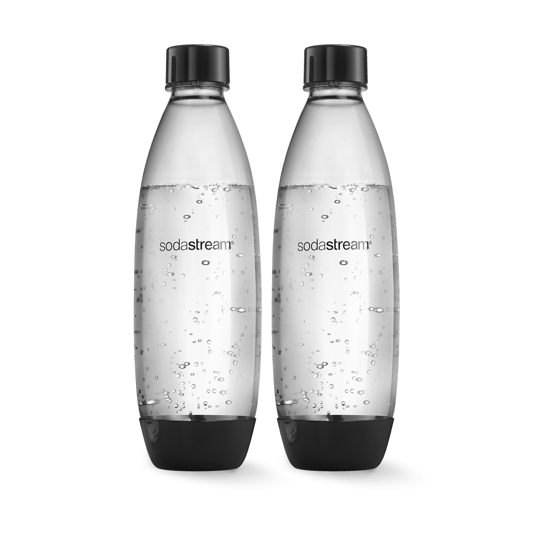 SodaStream 1L Slim Dishwasher Safe Bottles Twin Pack - Black sodastream