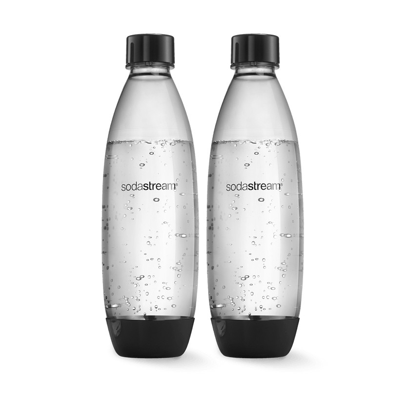 SodaStream 1L Black Dishwasher Safe Bottles (Fits Spirit, One Touch